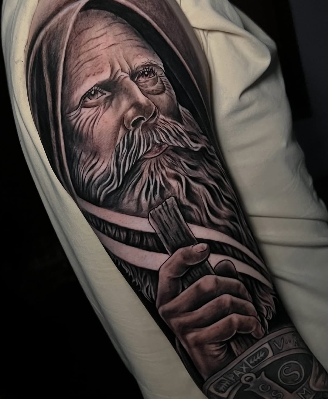Chicano tattoo on the forearm by ⚜️Lalo Godina Tattoo⚜️