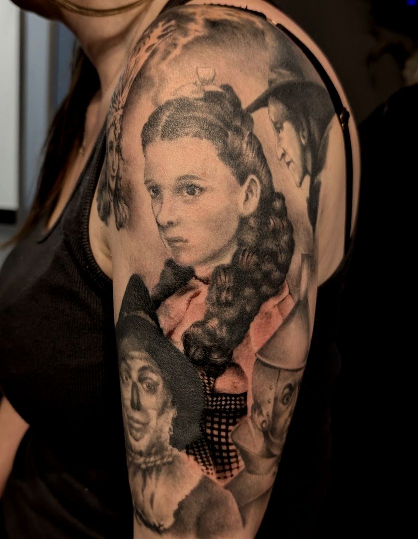 Portrait realism tattoo on the forearm by Dave Chercourt, Willoughby, Ohio
