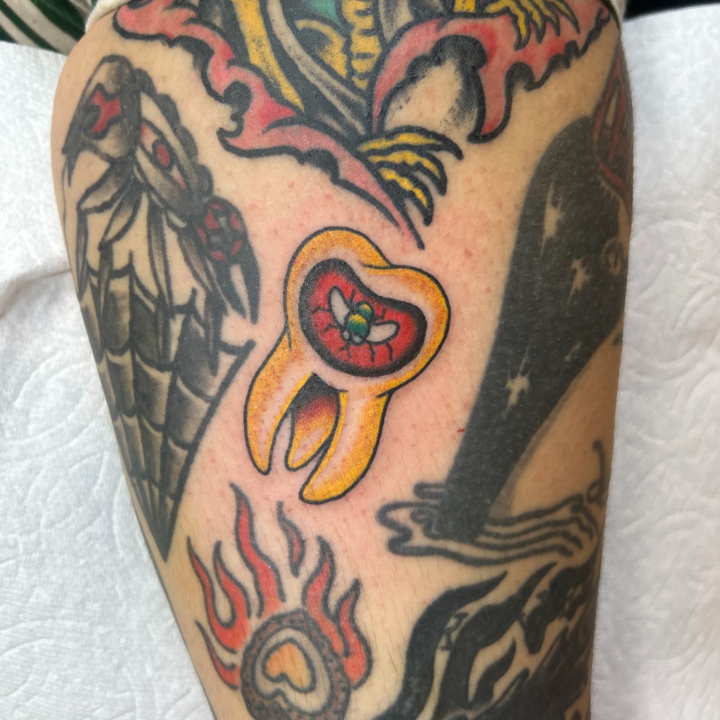 Tattoo by @viviantattoos — american_traditional, neo_traditional