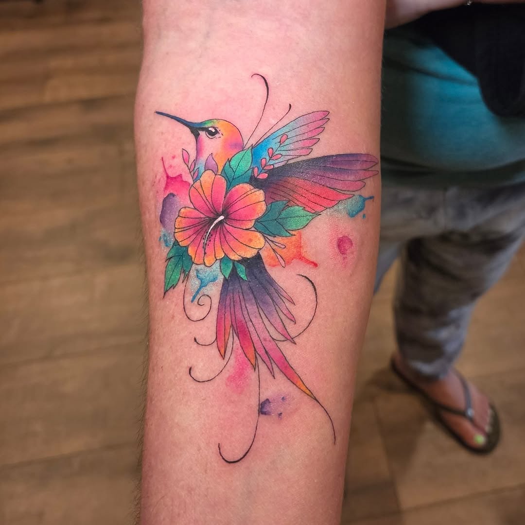 Tattoo by @nikkischertattoos — watercolor