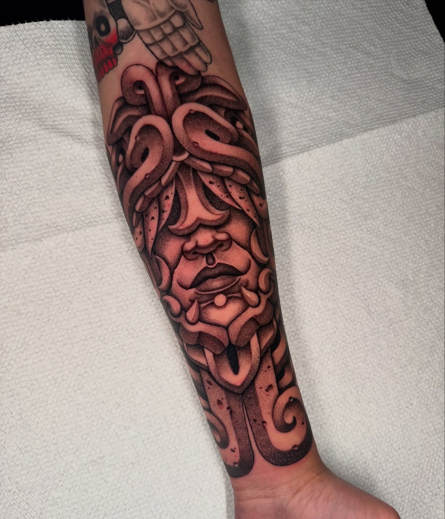 Tattoo by @ruckustattoo — dotwork, realism