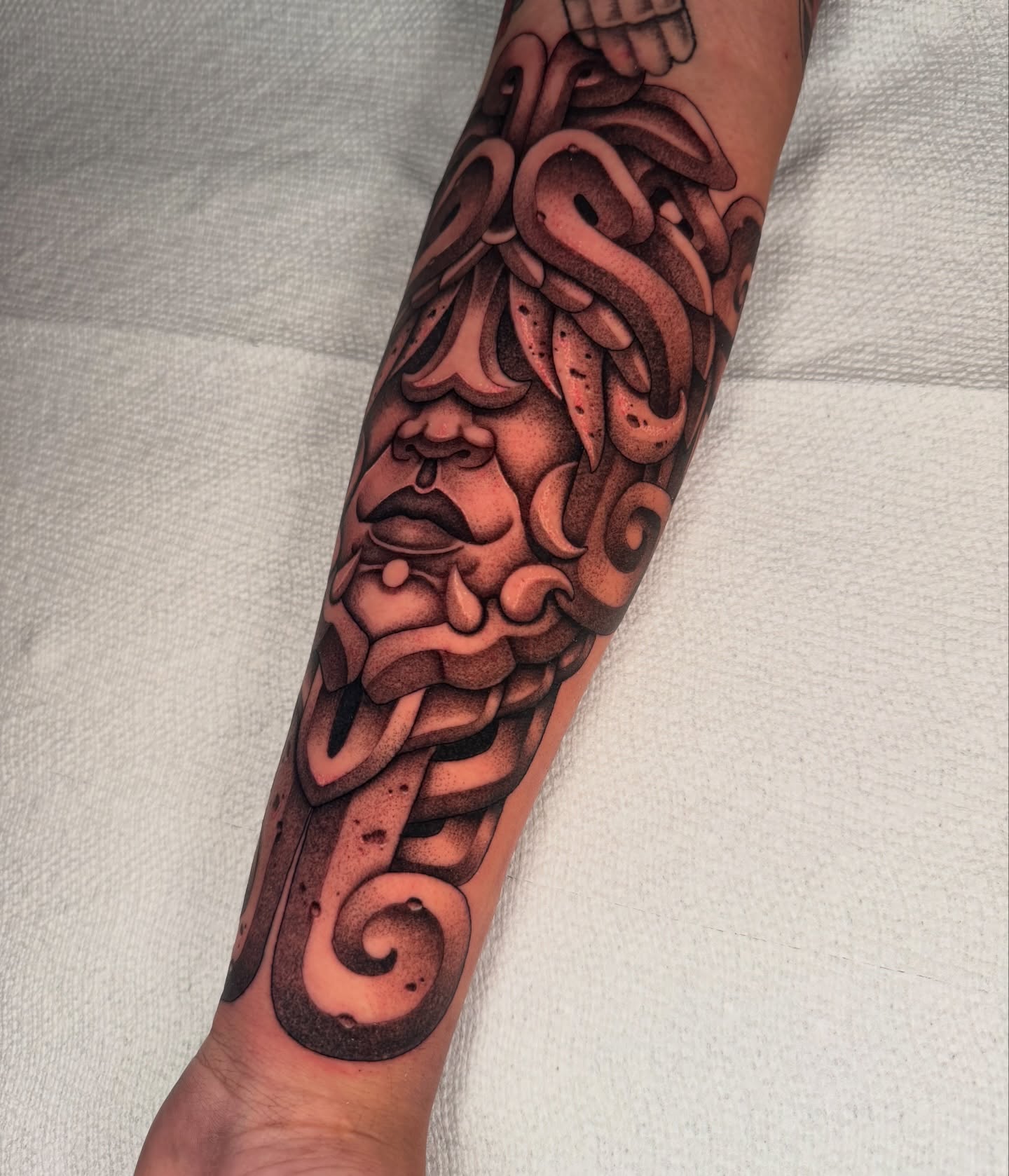 Tattoo by @ruckustattoo — black_and_grey
