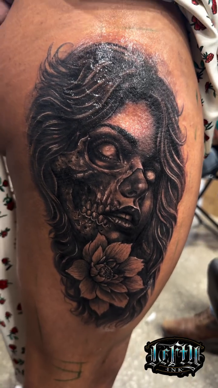 Tattoo by @ink_m4gic12 — dark_realism, black_and_grey