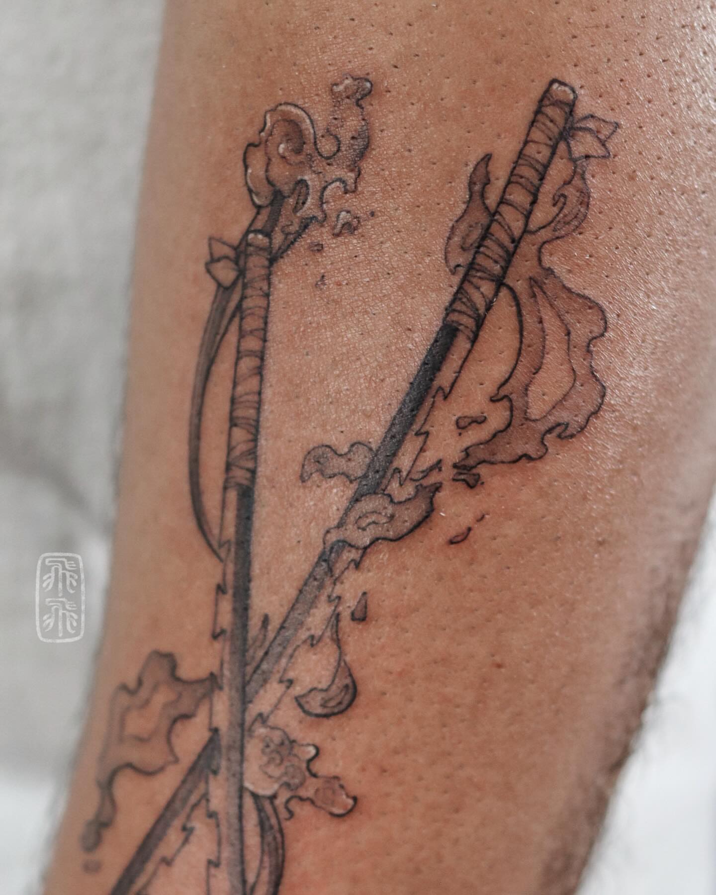 Tattoo by @phoebe_doartink — black_and_grey