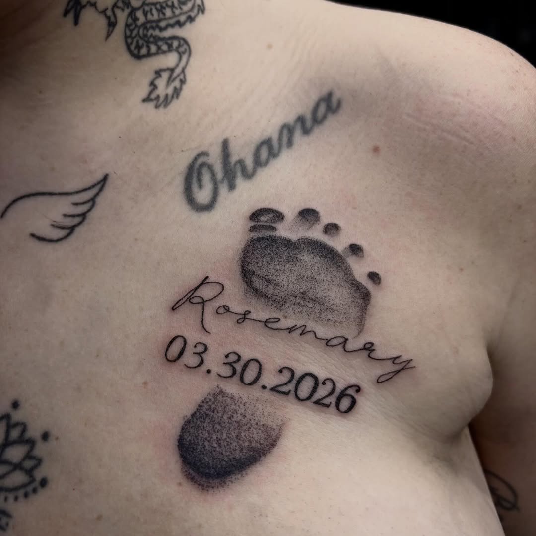 Tattoo by @gloomberrytattoos โ lettering_script, dotwork