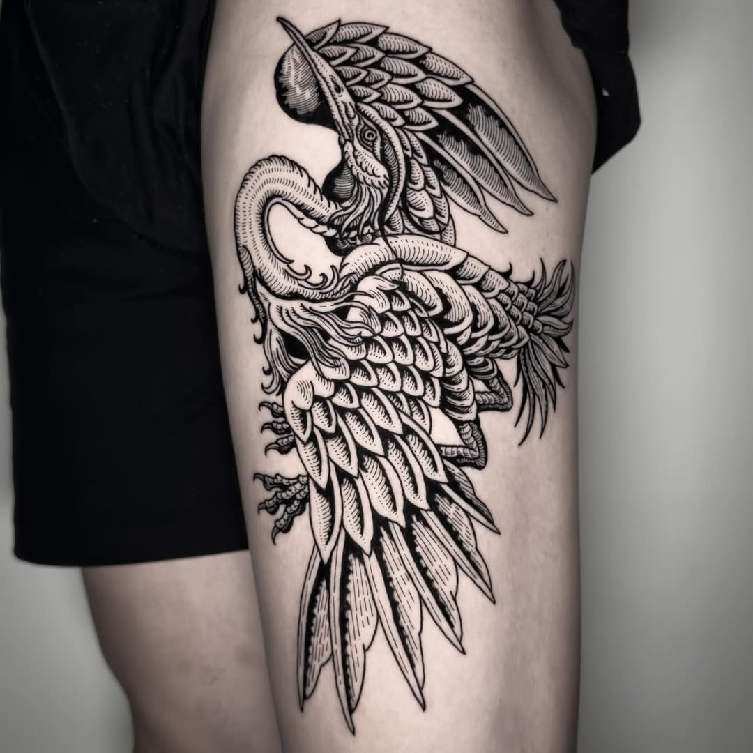 Tattoo by @dokk_vintage — black_and_grey