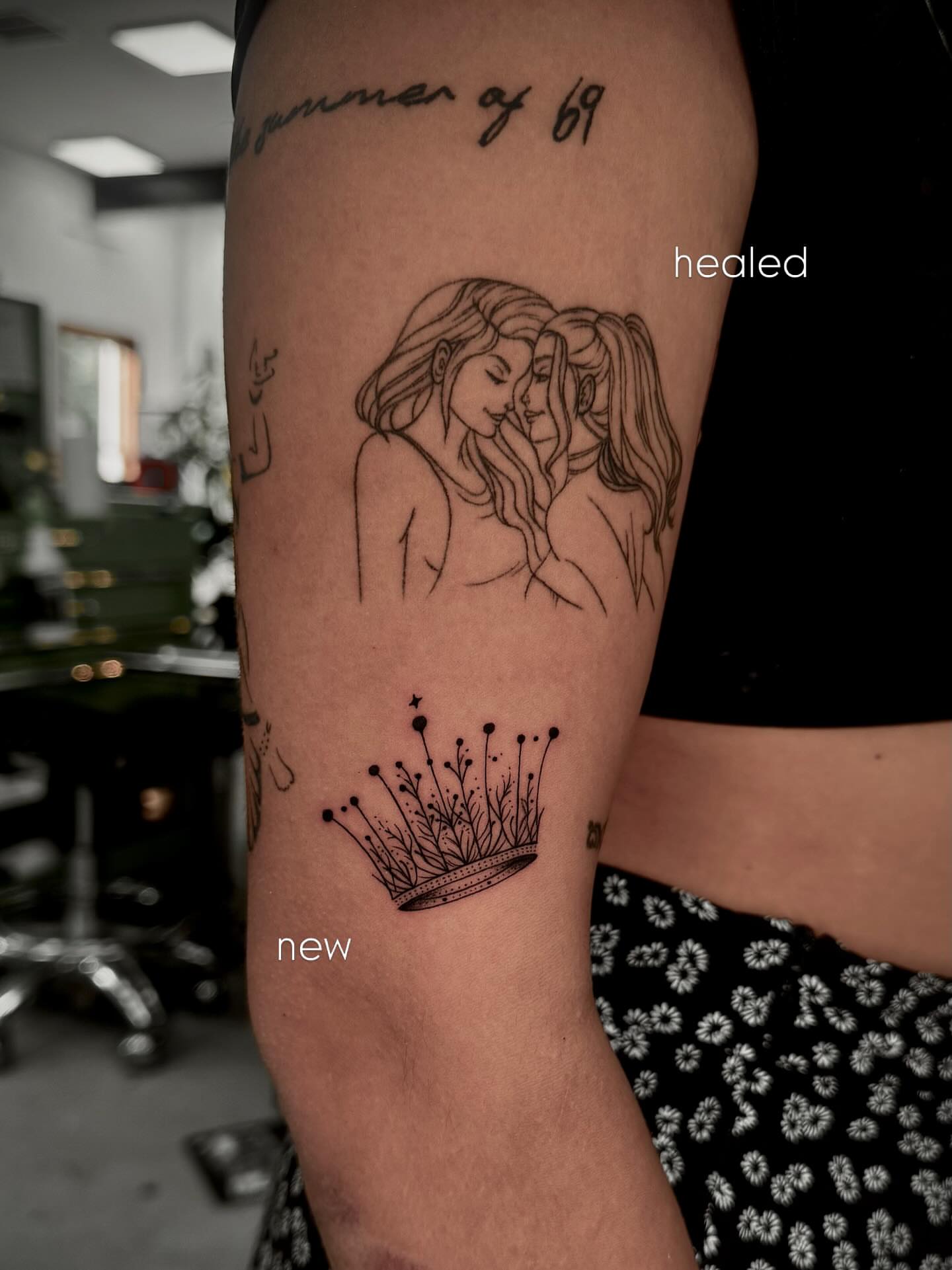 Tattoo by @tattoowithli — fine_line, black_and_grey