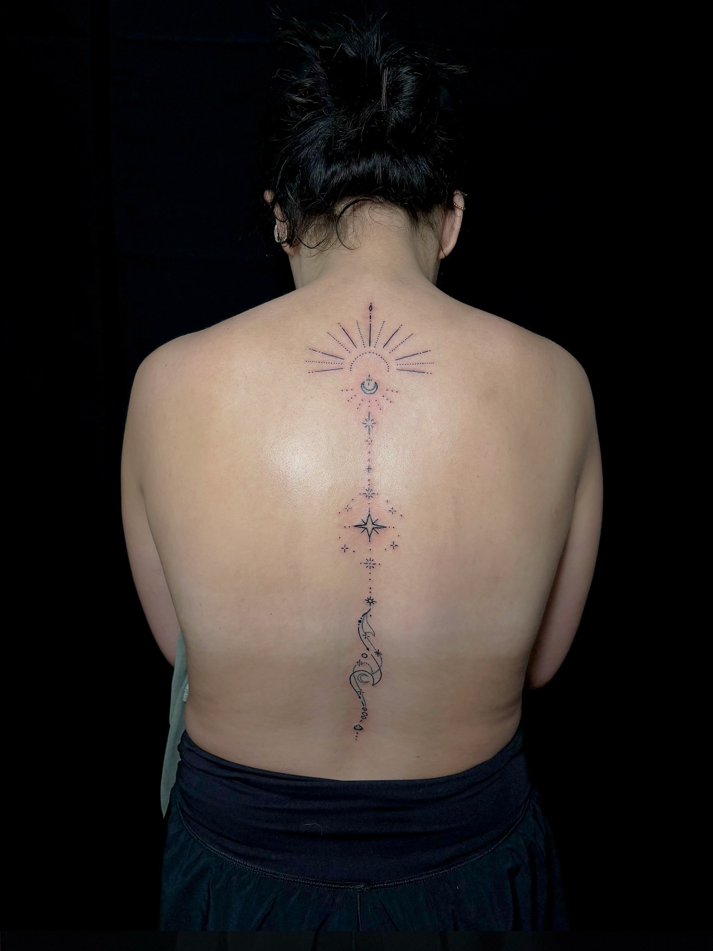 Astral alignment geometric tattoo on the back by JT.tattoos