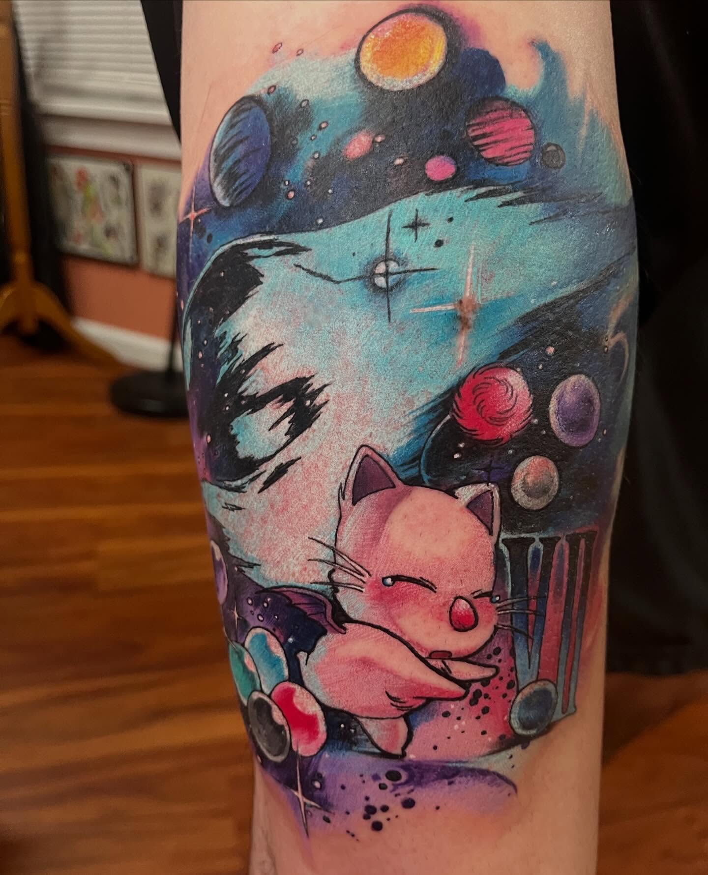 Tattoo by @pinkpeonyink — watercolor, surrealism