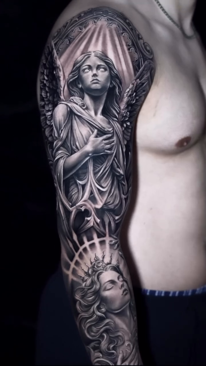 Tattoo by @tattooyasmany2012 — black_and_grey, realism