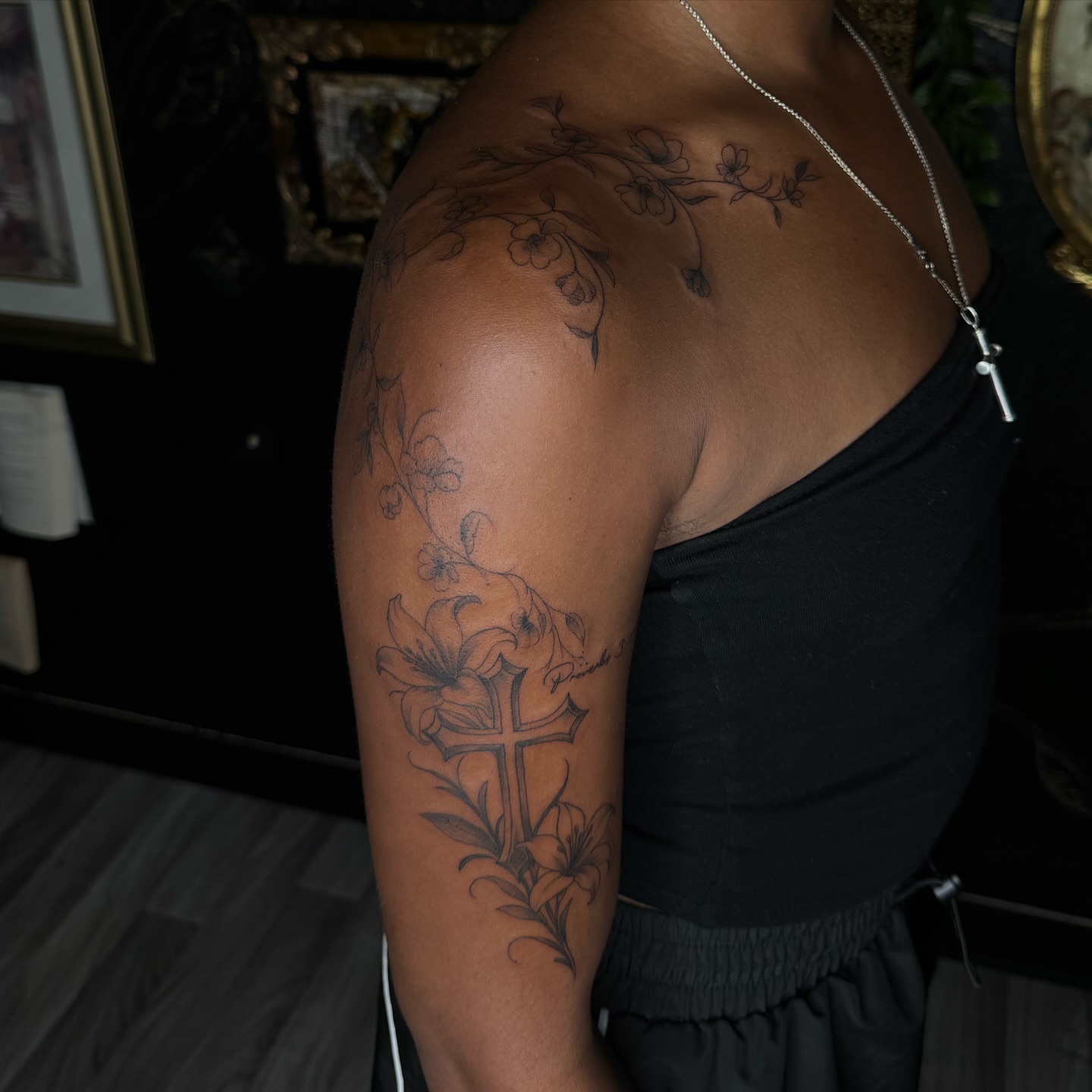 Tattoo by @ladyjutsu — black_and_grey