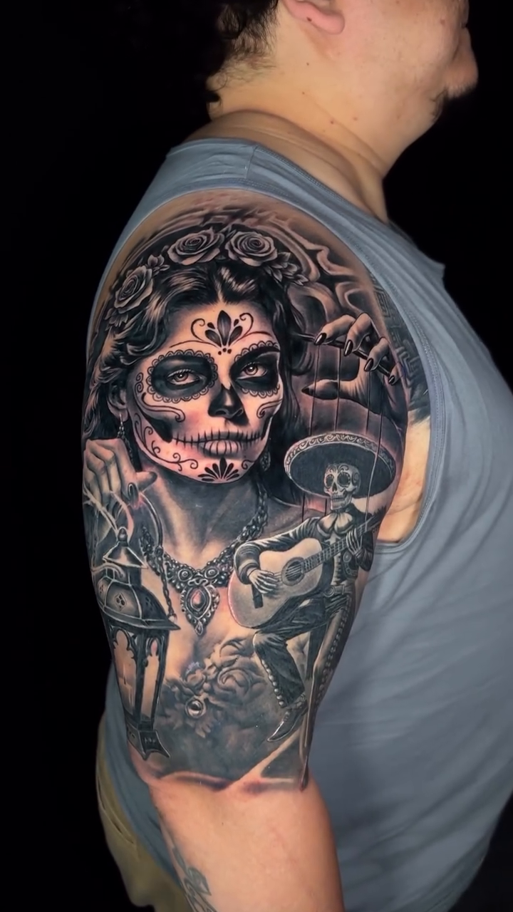 Tattoo by @arthurvolper — dark_realism, black_and_grey