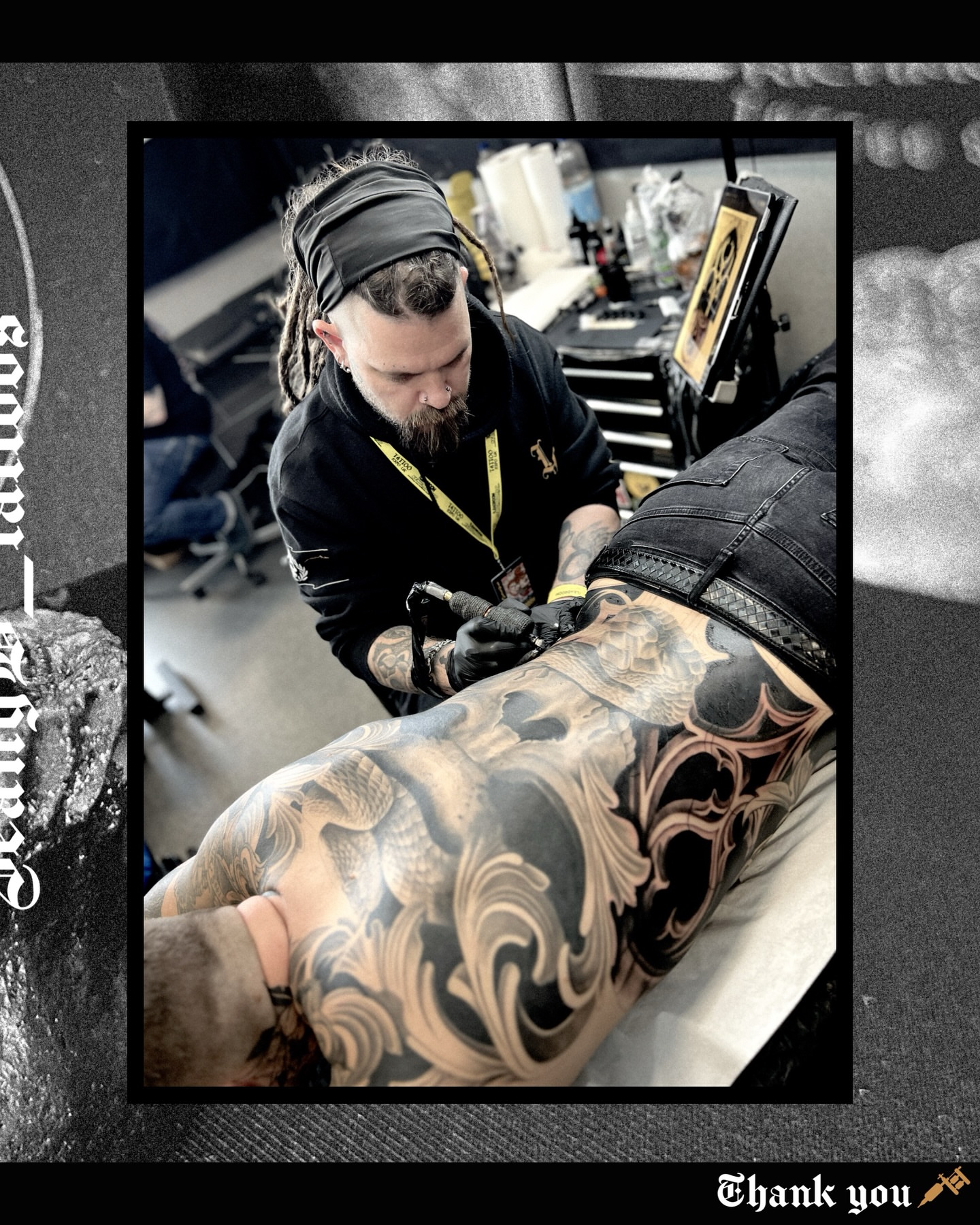 Tattoo by @gracetattoo — black_and_grey, realism