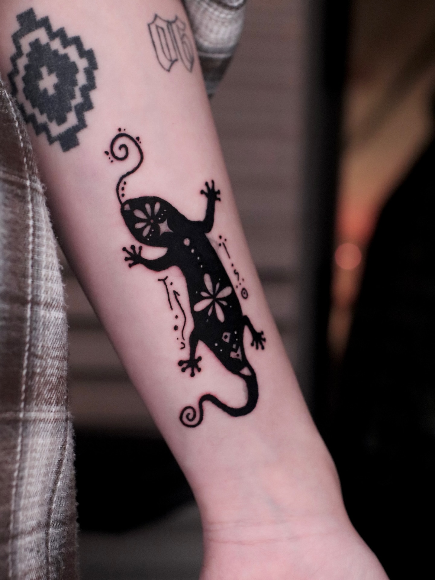 Tattoo by @pinking__tt — dotwork, black_and_grey