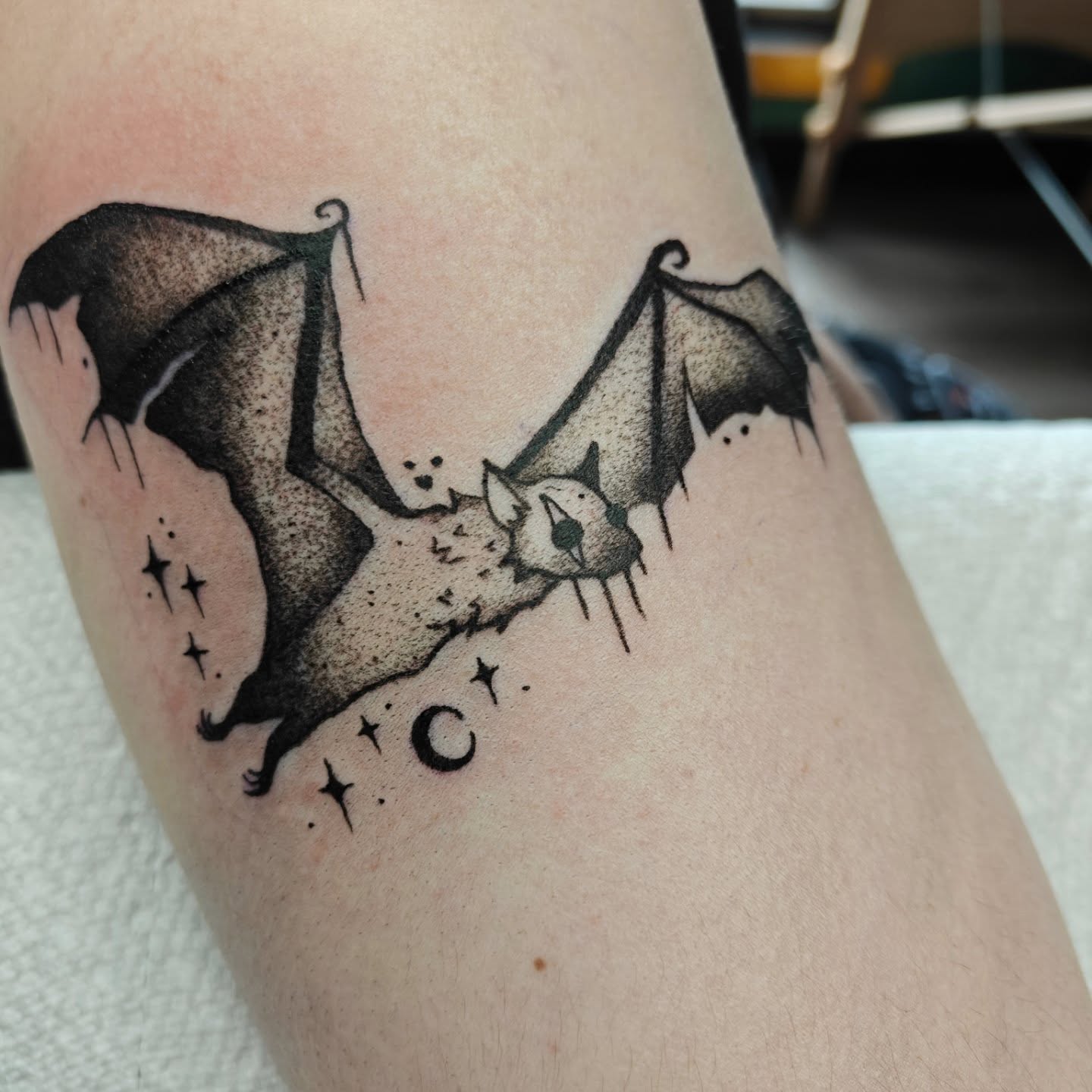 Tattoo by @eightleggedmeg — dotwork