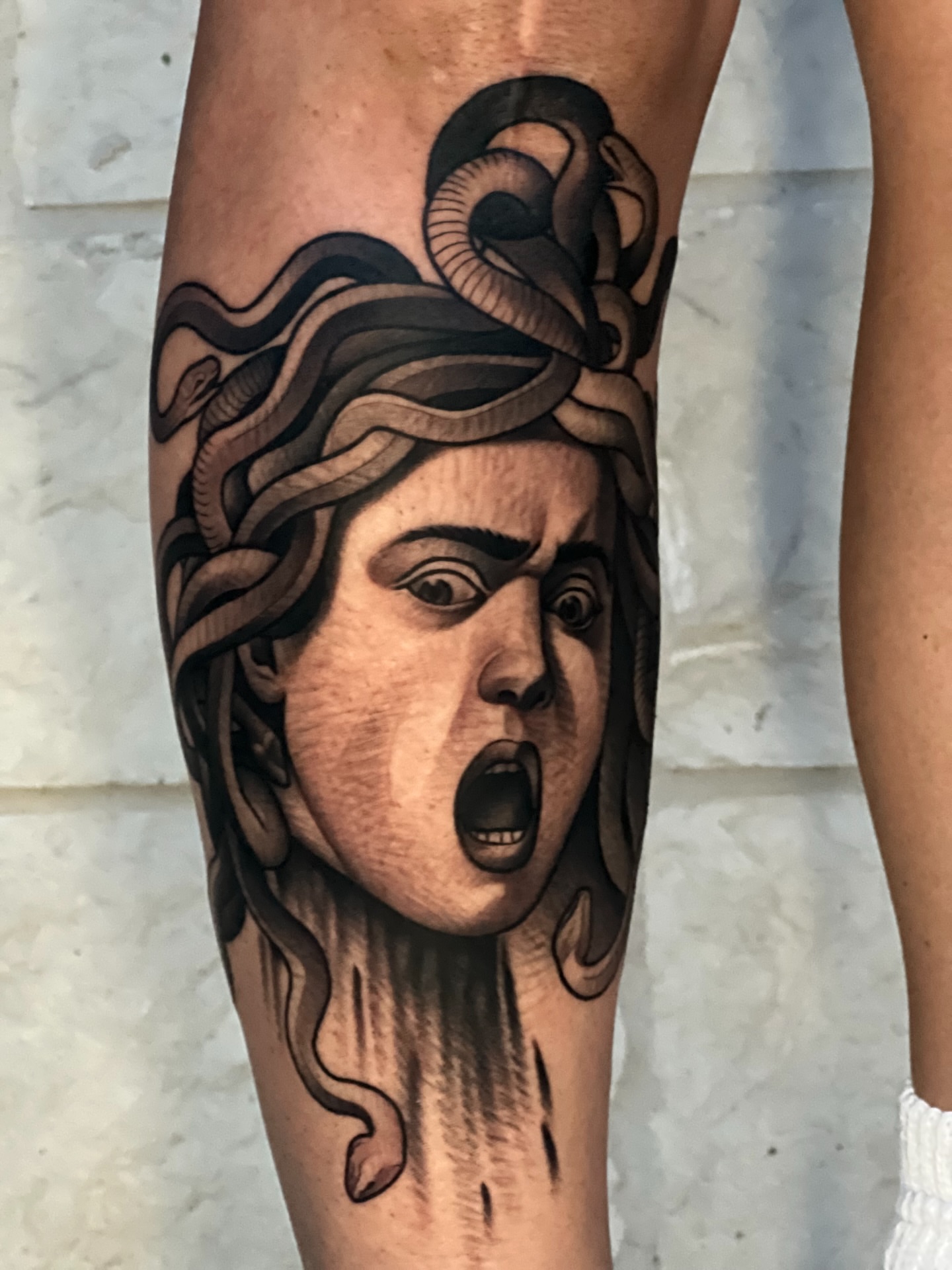 Tattoo by @tyler_wrong97 — black_and_grey, realism