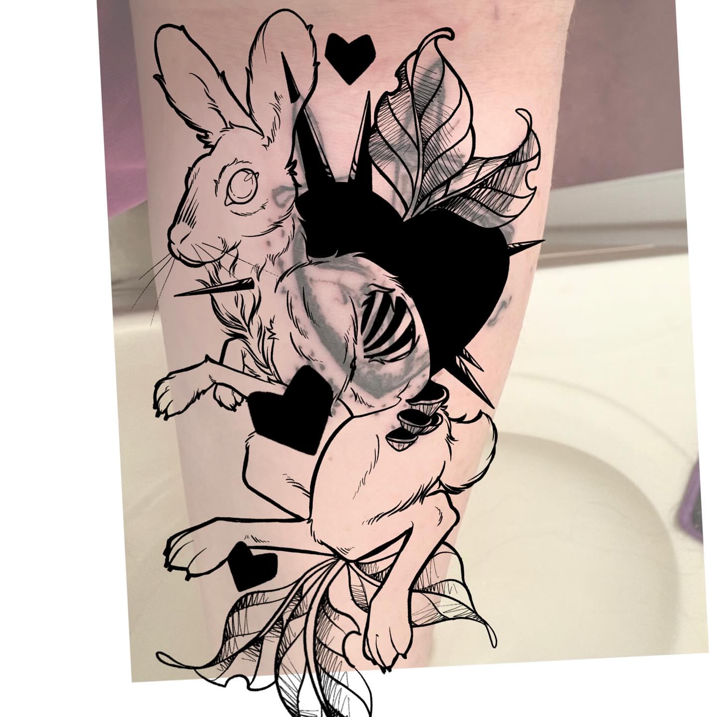 Tattoo by @backhandedculture — black_and_grey