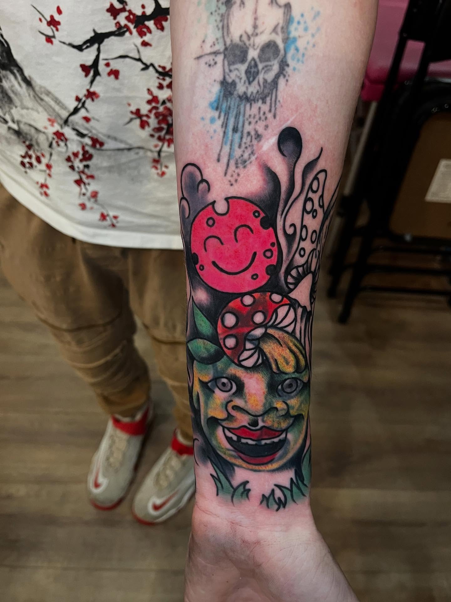 Tattoo by @jesse_fraser — new_school, dotwork