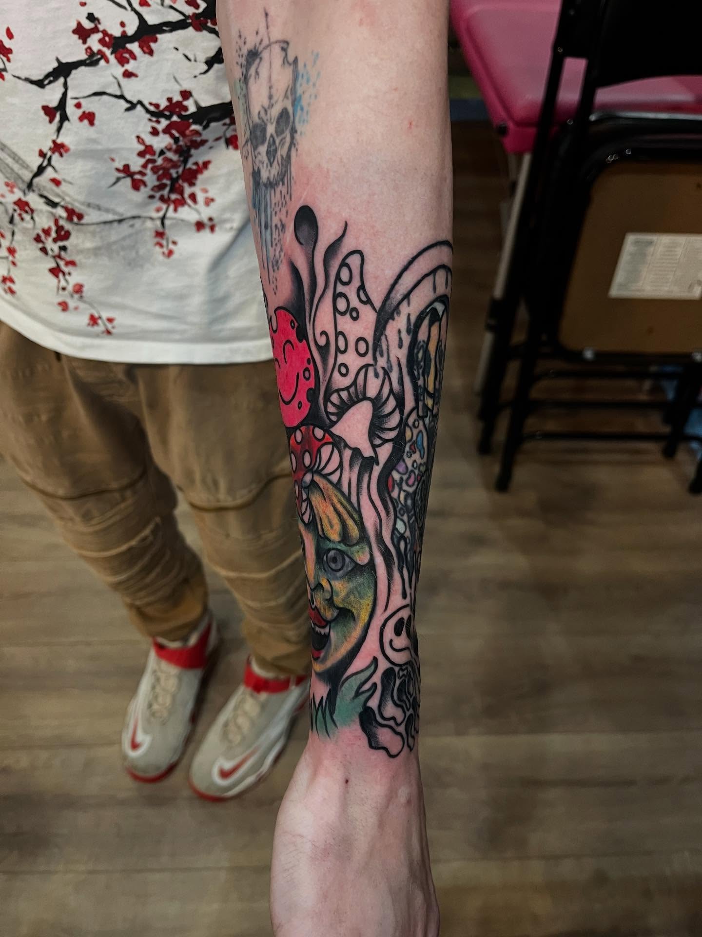 Tattoo by @jesse_fraser — american_traditional, dotwork