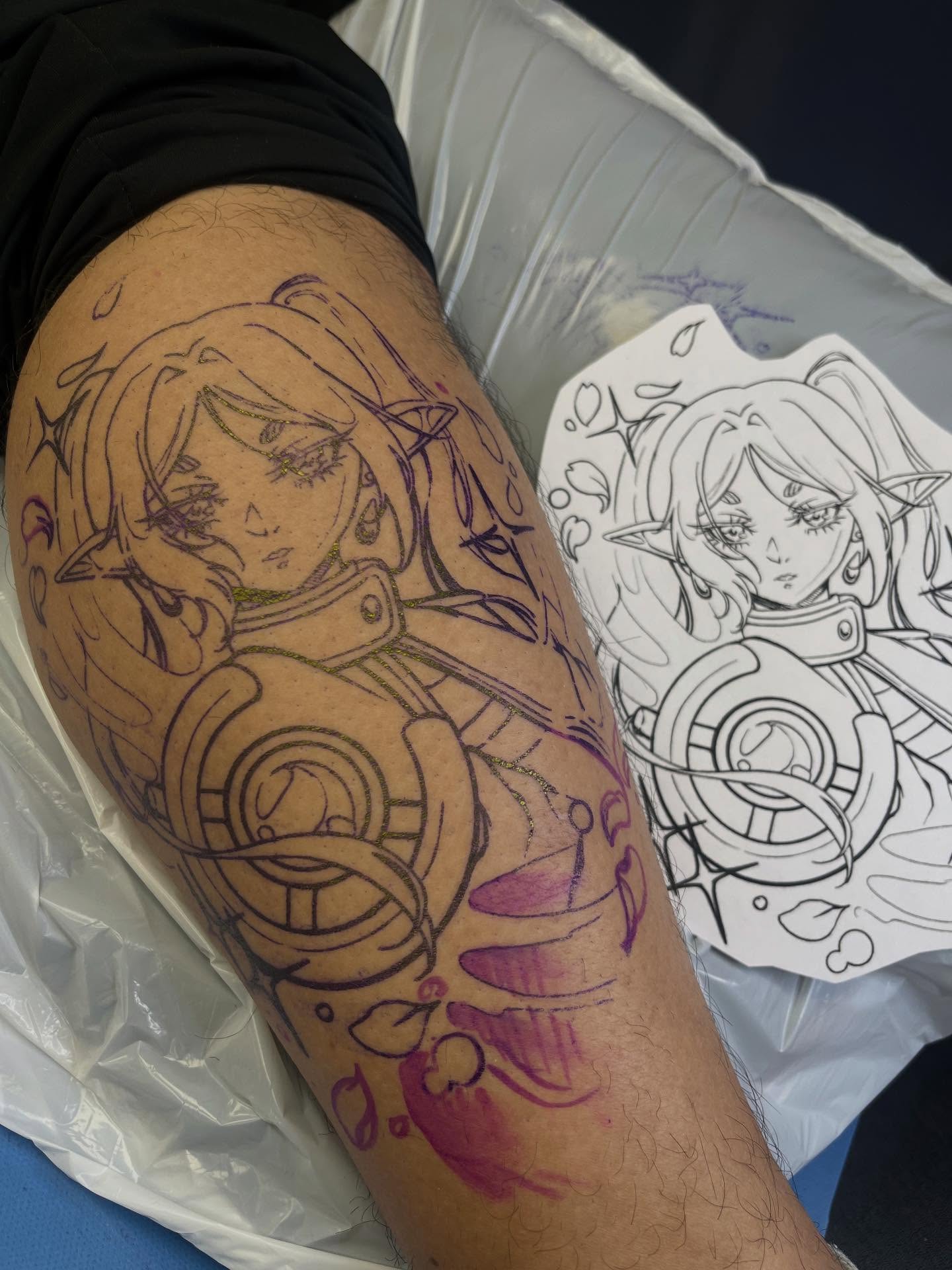 Tattoo by @celynity — anime, illustrative