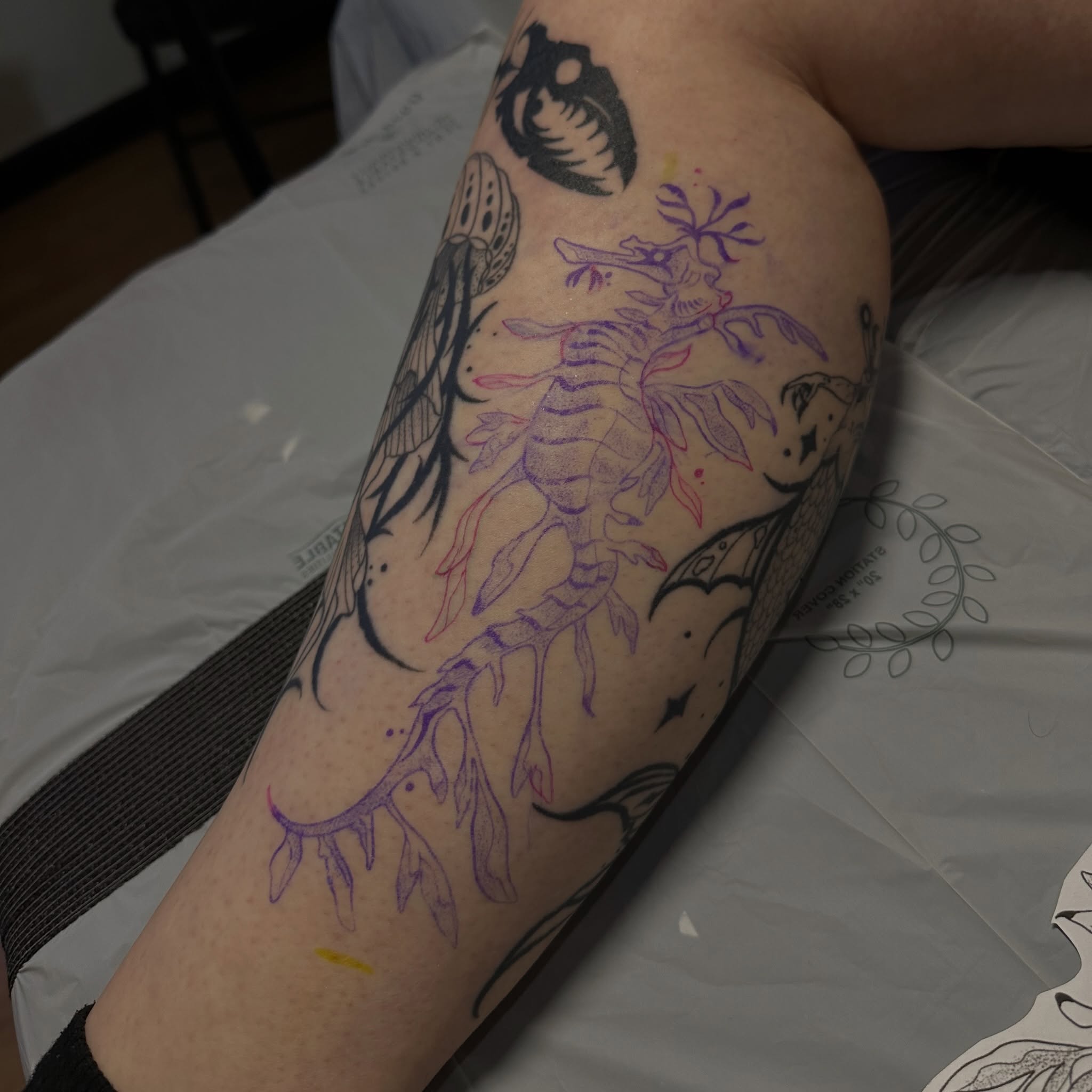 Lobster American traditional tattoo on the forearm by Yassin alsaje