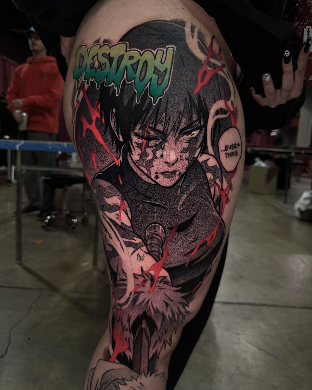 Tattoo by @rustik_uno — anime, trash_polka