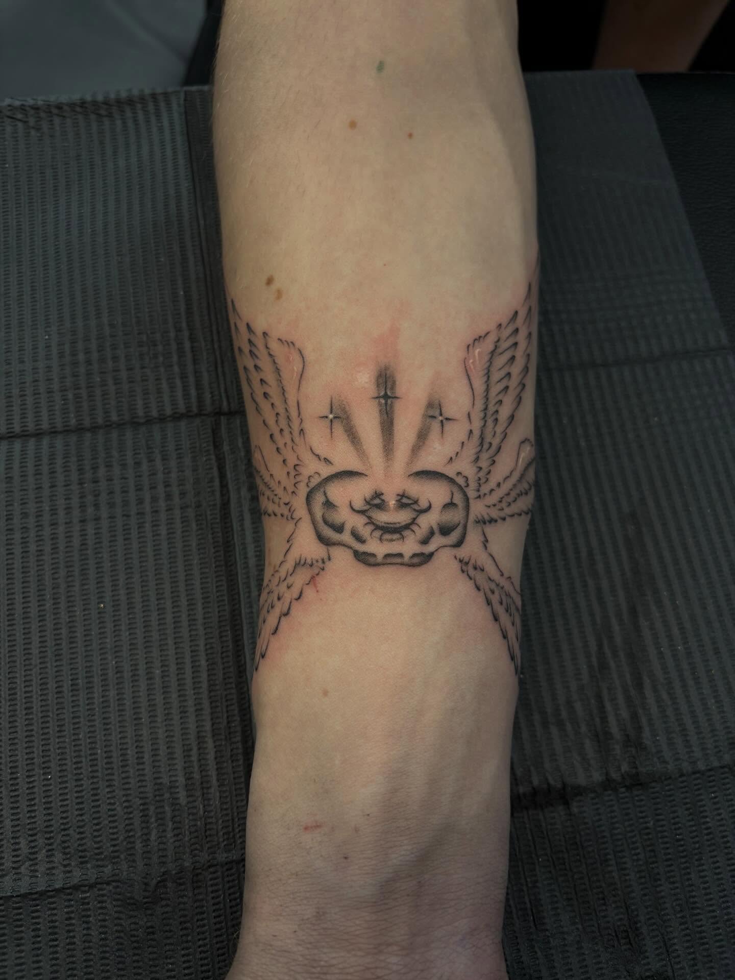 Tattoo by @sexyratpotion — black_and_grey
