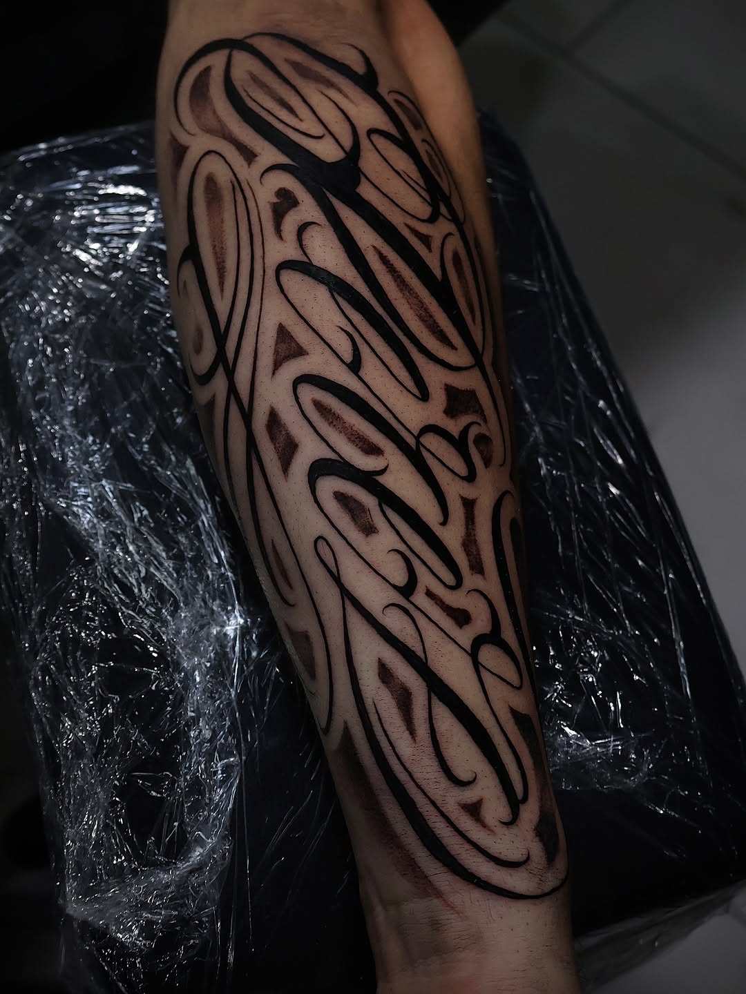 Tattoo by @jmoreno3fr — lettering_script, blackwork