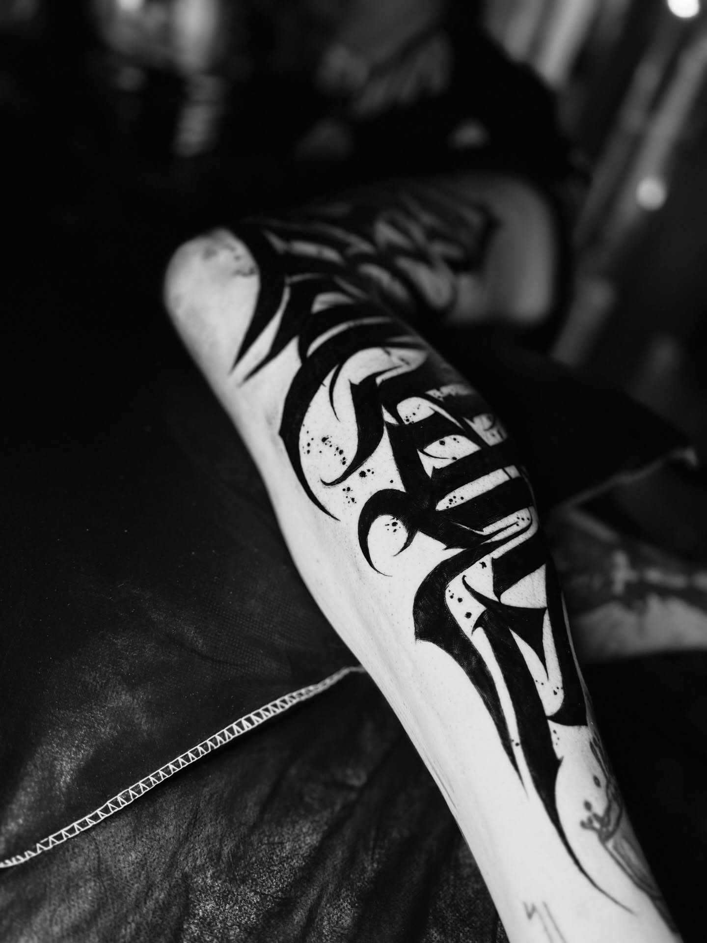 Tribal lettering tribal tattoo on the forearm by Wiser Oner- Salt Lake City Tattoo Artist, Salt Lake City, Utah