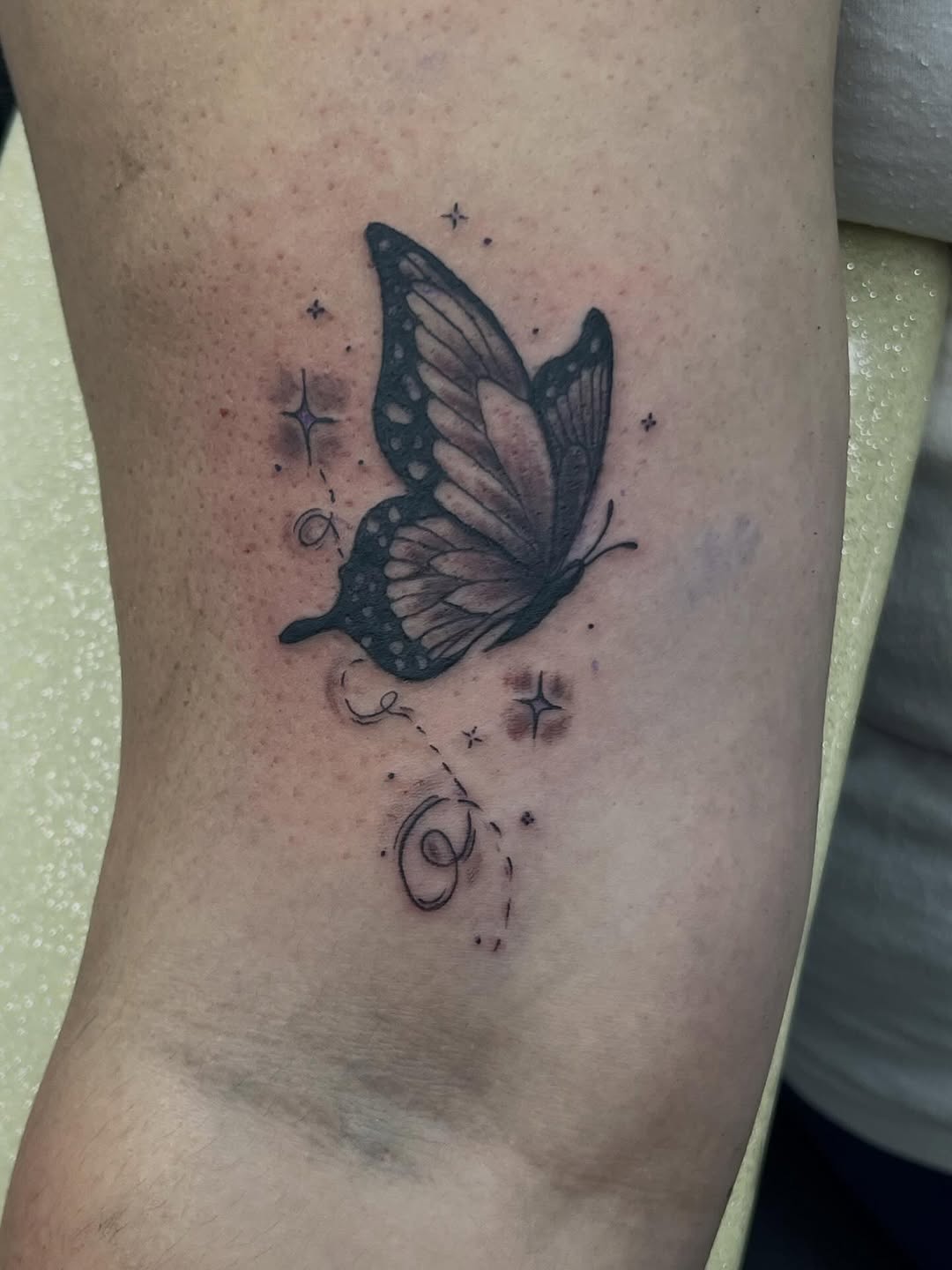 Tattoo by @8thelementtattoo — fine_line, black_and_grey