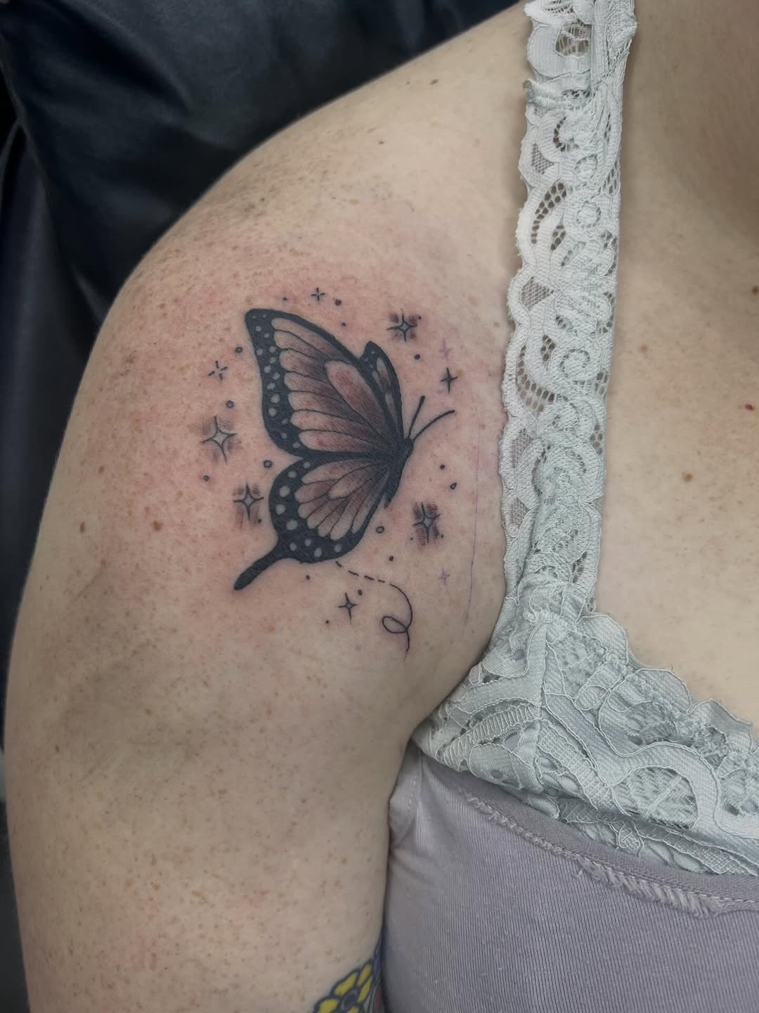 Tattoo by @8thelementtattoo — fine_line, black_and_grey