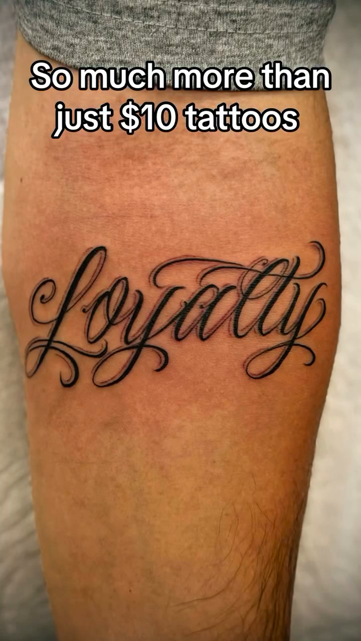 Tattoo by @legoetatts — lettering_script