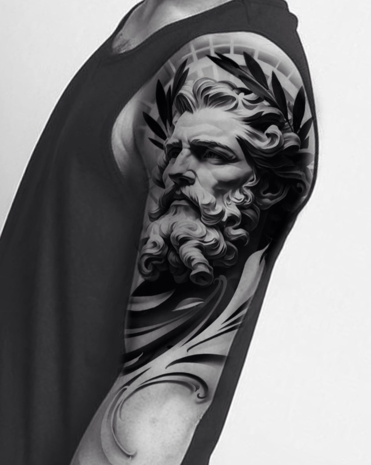 Tattoo by @thezaptrap — black_and_grey, realism
