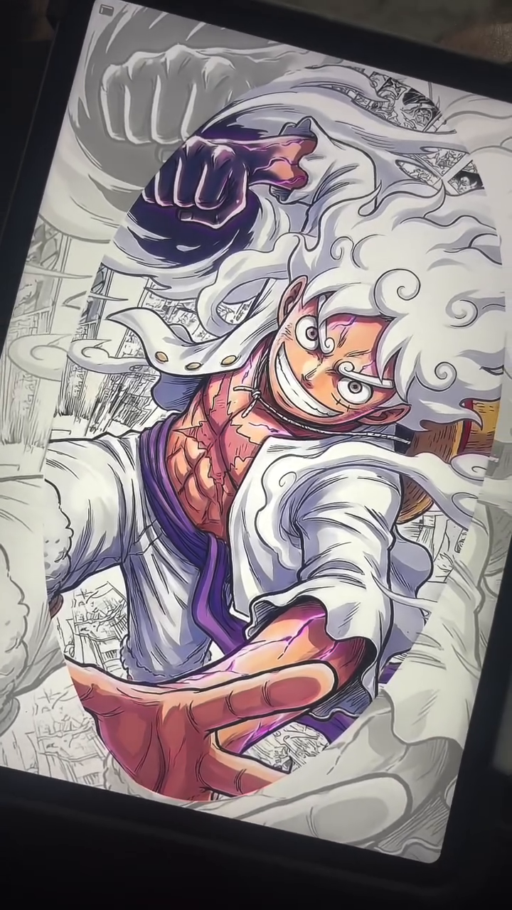 Monkey D. Luffy anime tattoo by Ryan Walker