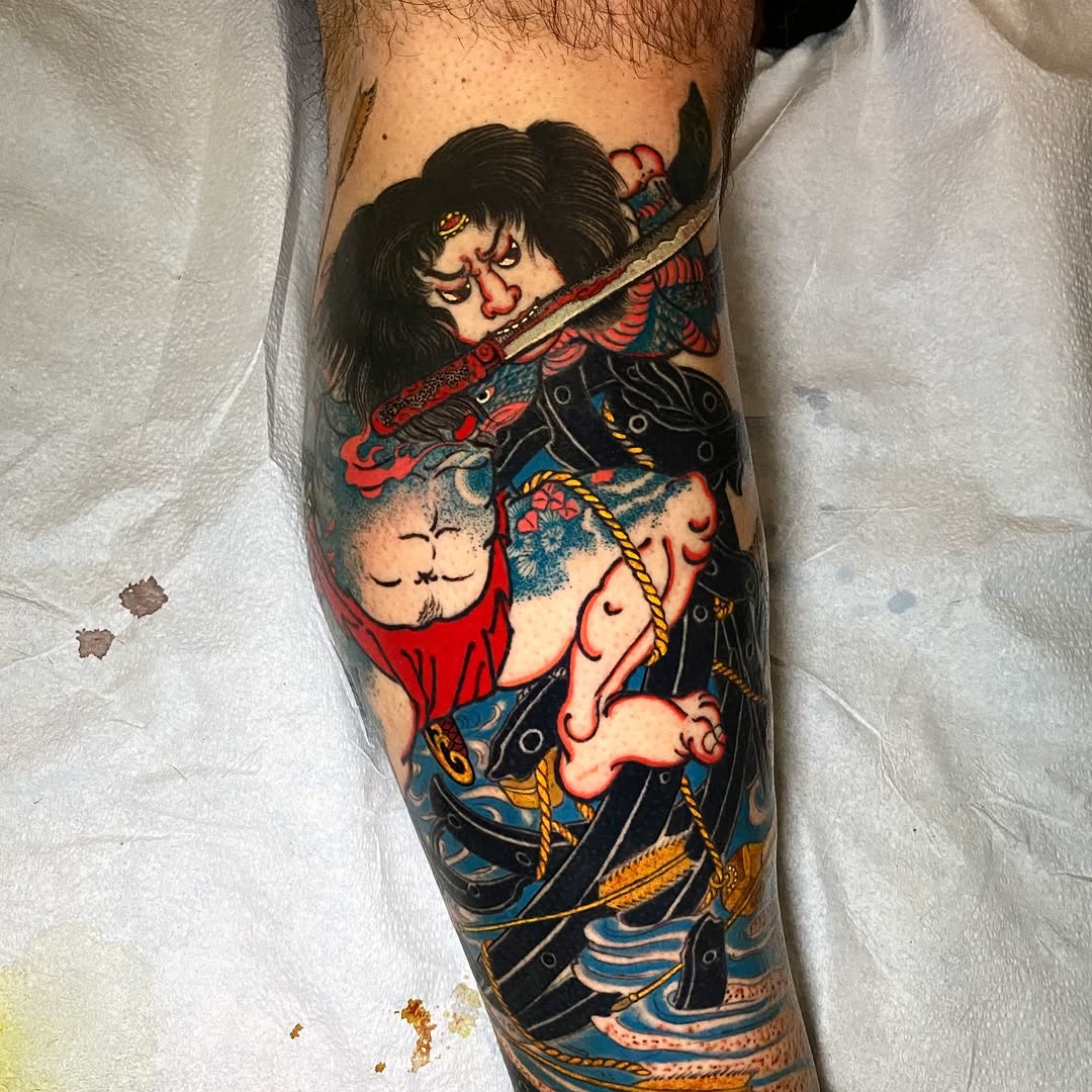 Tattoo by @jonmesatattoos โ japanese_irezumi, blackwork