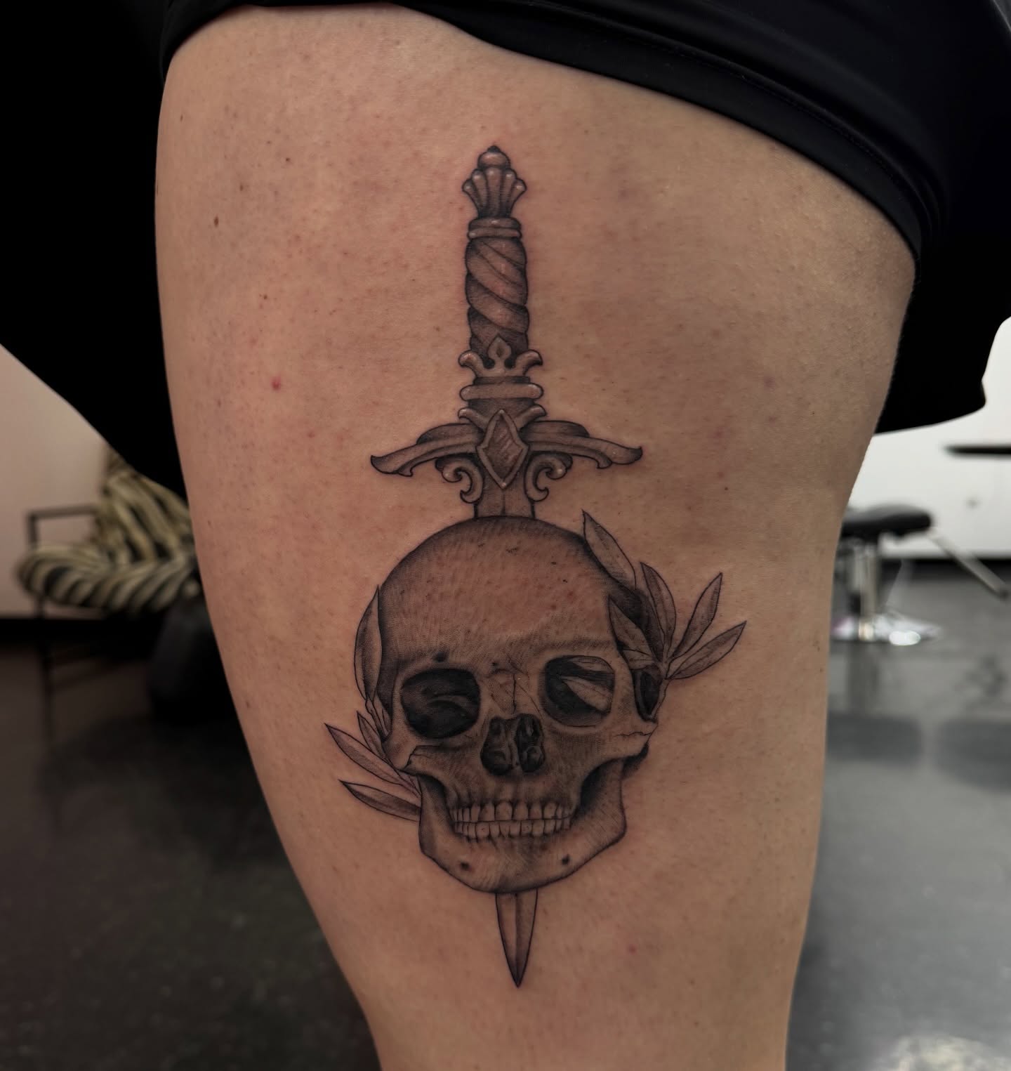 Tattoo by @zeebrruh_ — black_and_grey, realism