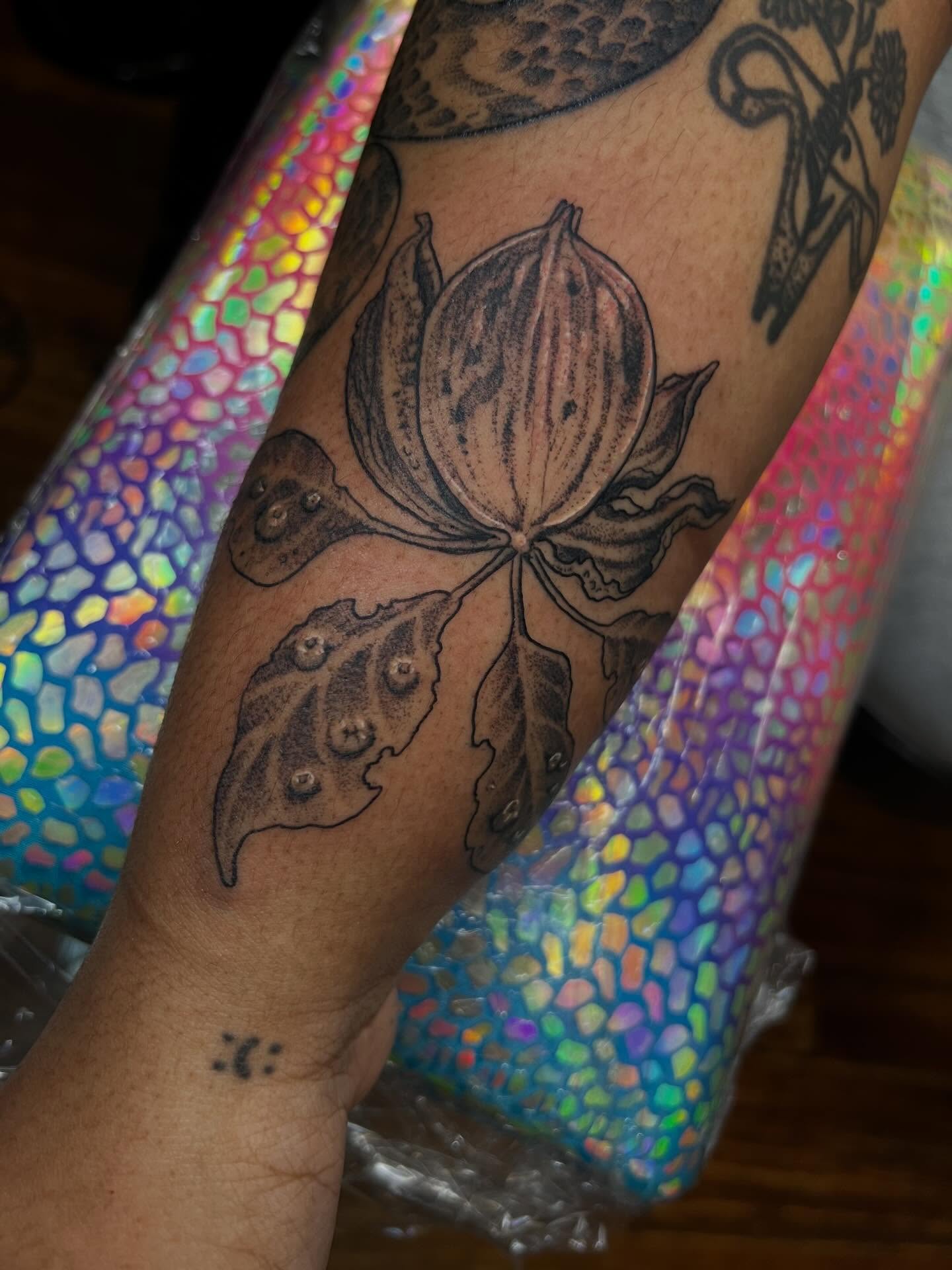 Tattoo by @tallartist — black_and_grey