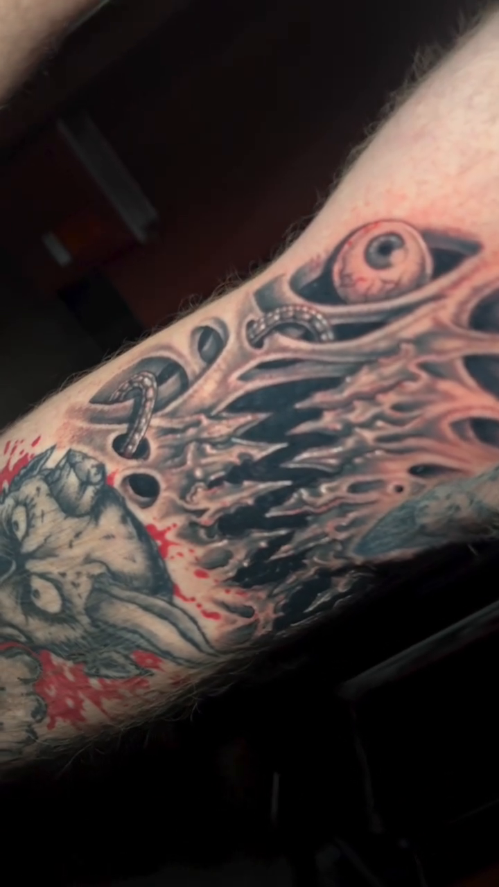 Tattoo by @morgue_ink โ dark_realism, black_and_grey
