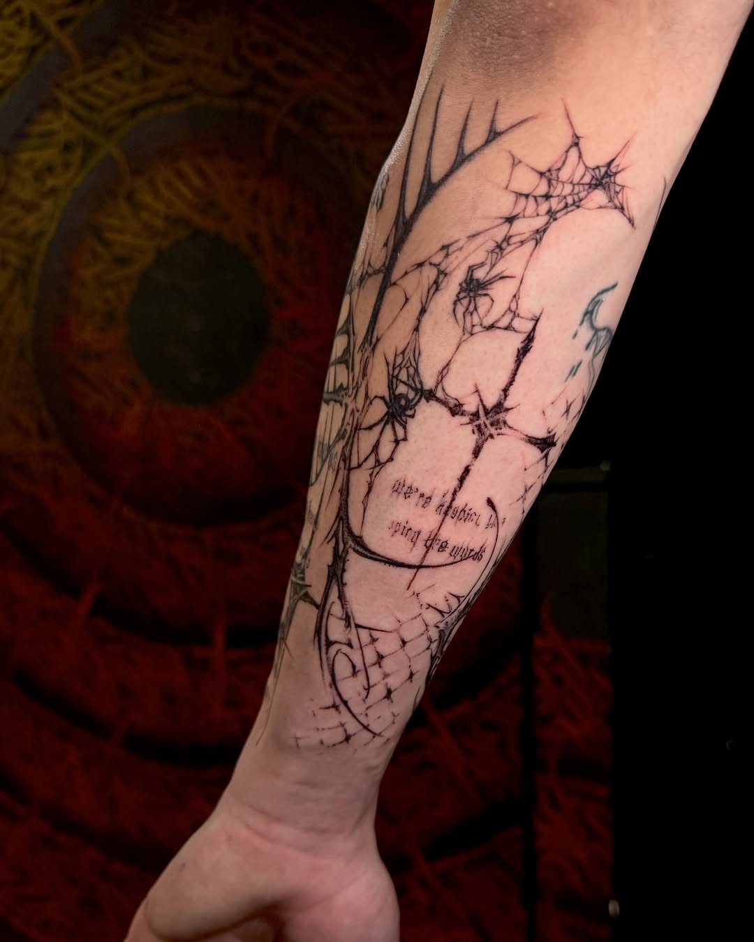 Tattoo by @geetat7 — lettering_script, blackwork