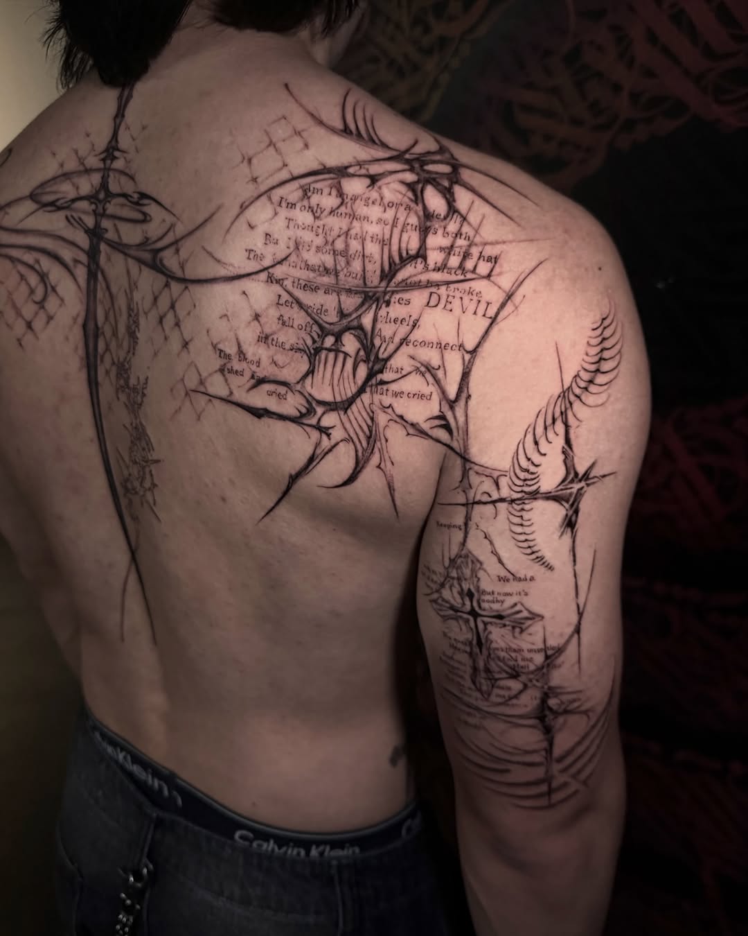 Tattoo by @geetat7 — blackwork, lettering_script