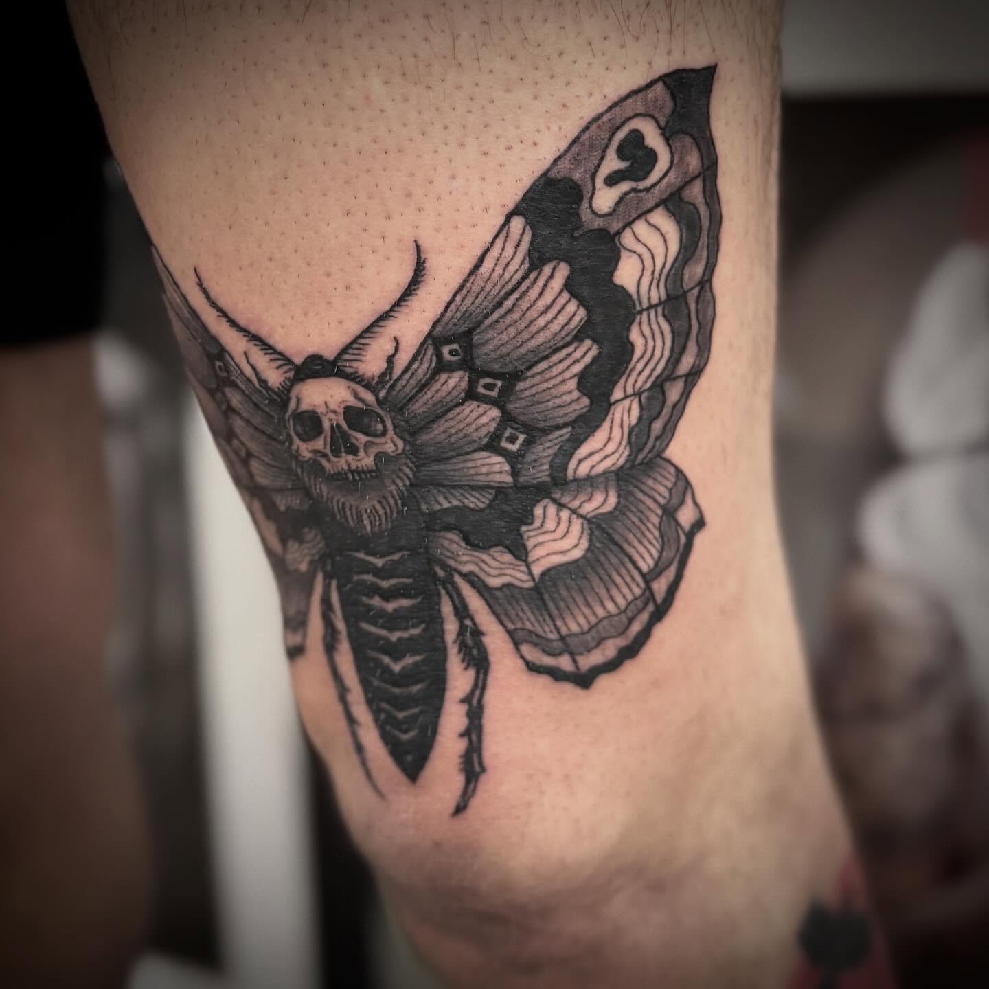 Tattoo by @jessalther — black_and_grey, dark_realism