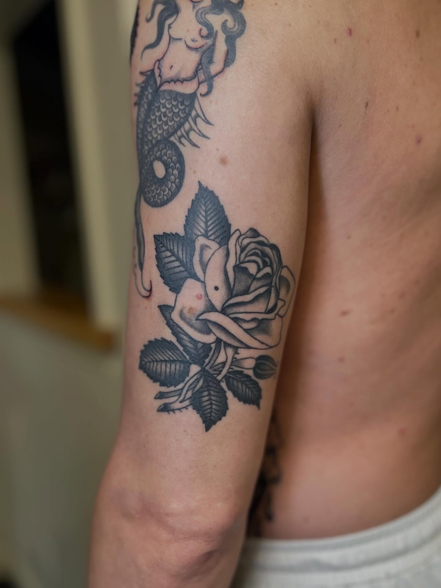Tattoo by @toniaraye_tattoo — american_traditional, black_and_grey
