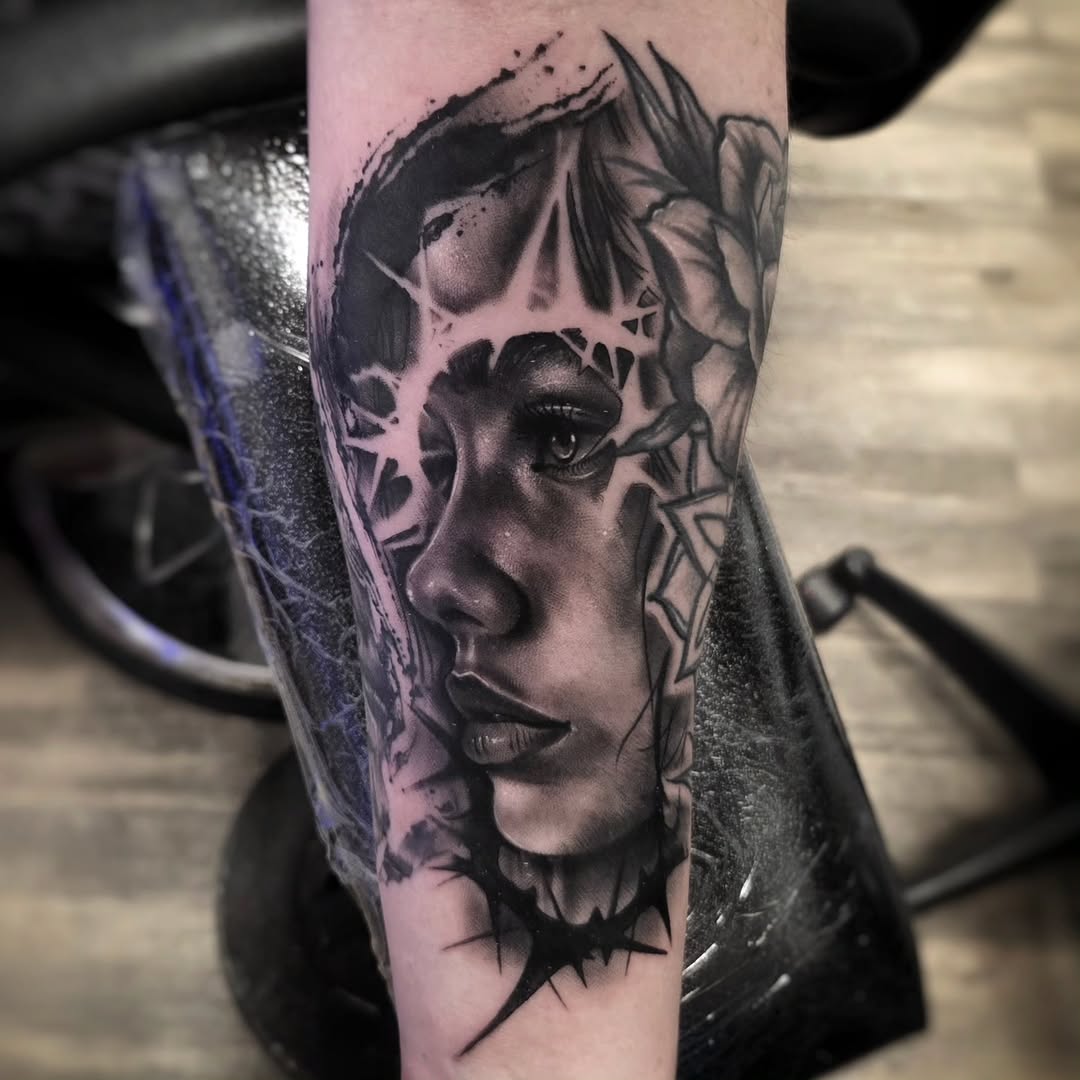 Tattoo by @victor_hatch_tattoos — black_and_grey, realism