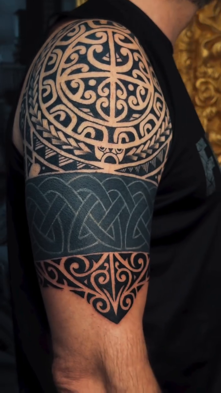 Tattoo by @dzulking — tribal, geometric