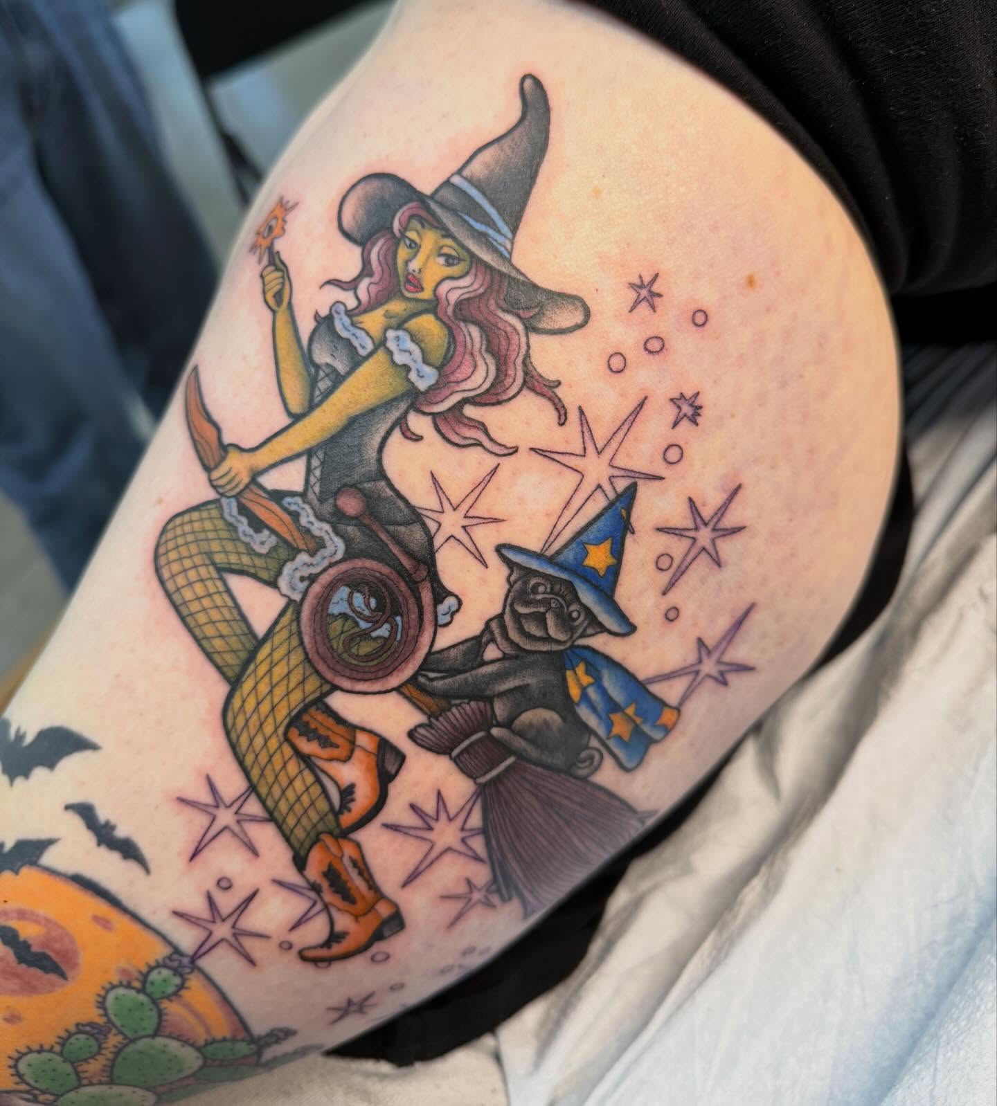 Tattoo by @rockylovetattoos — american_traditional, dotwork