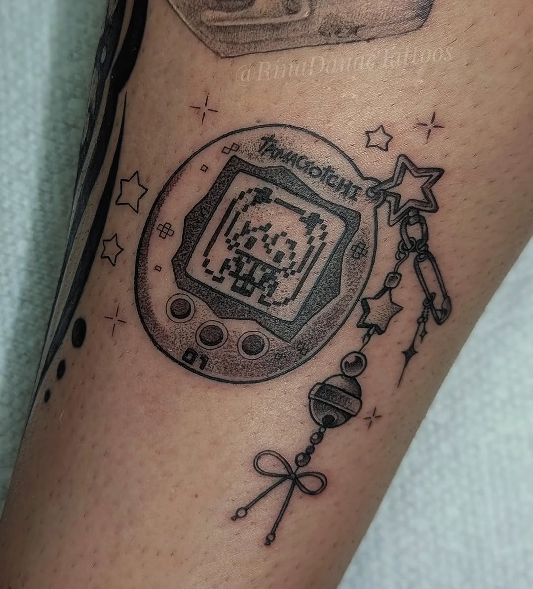 Tattoo by @rinadanae_tattoos — black_and_grey, fine_line