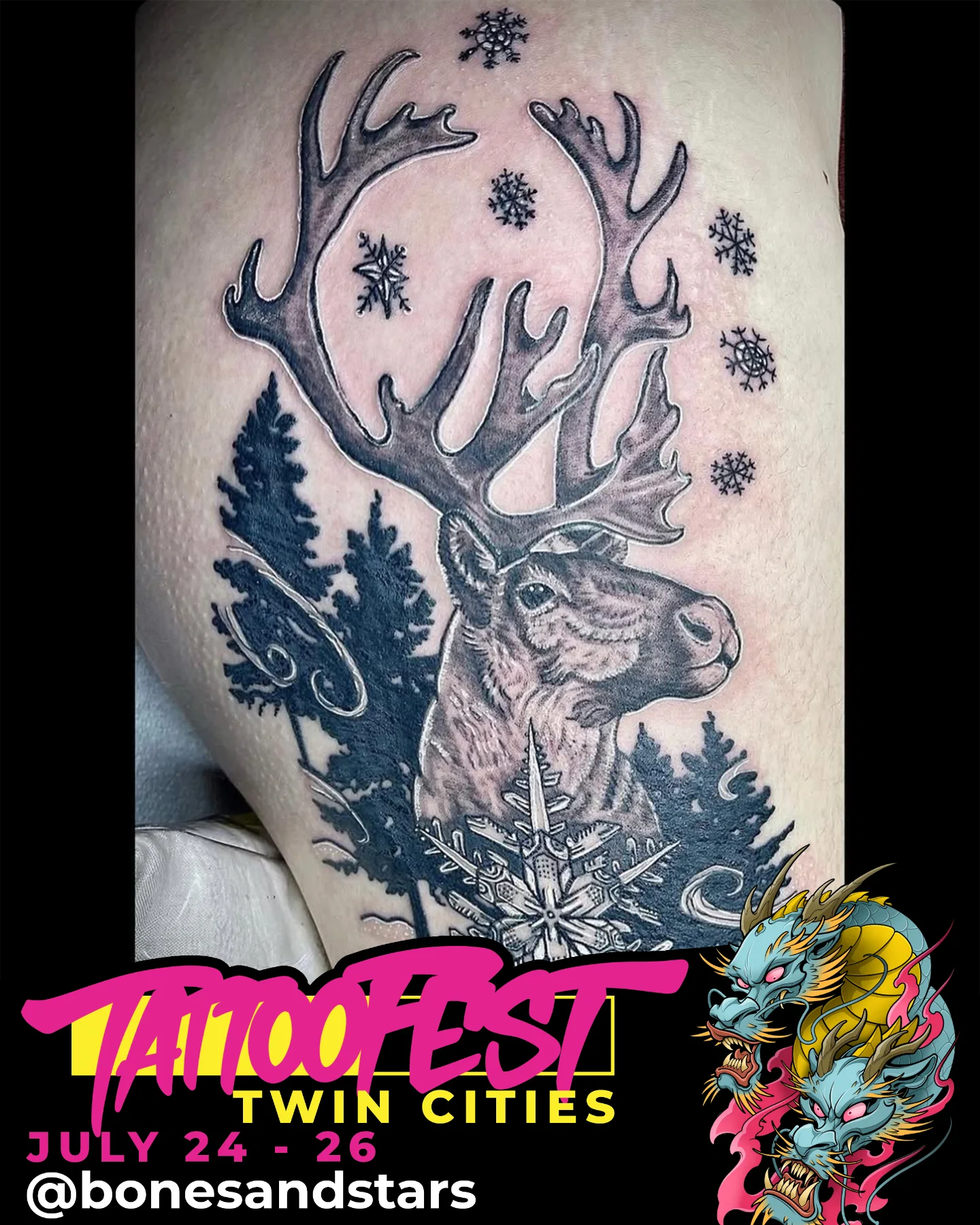 Tattoo by @bonesandstars — black_and_grey, realism