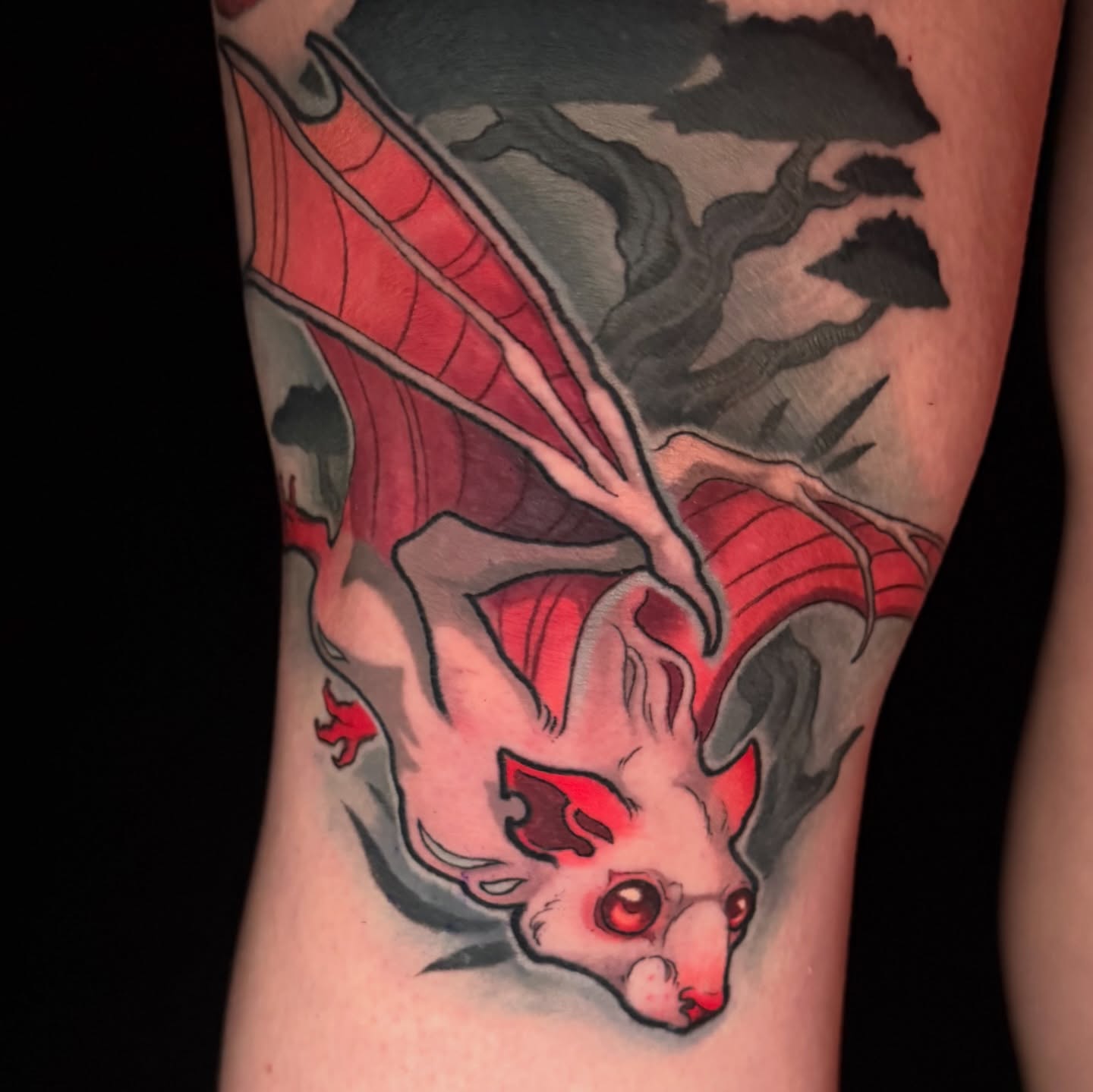 Tattoo by @krissy.carnage — american_traditional, dark_realism