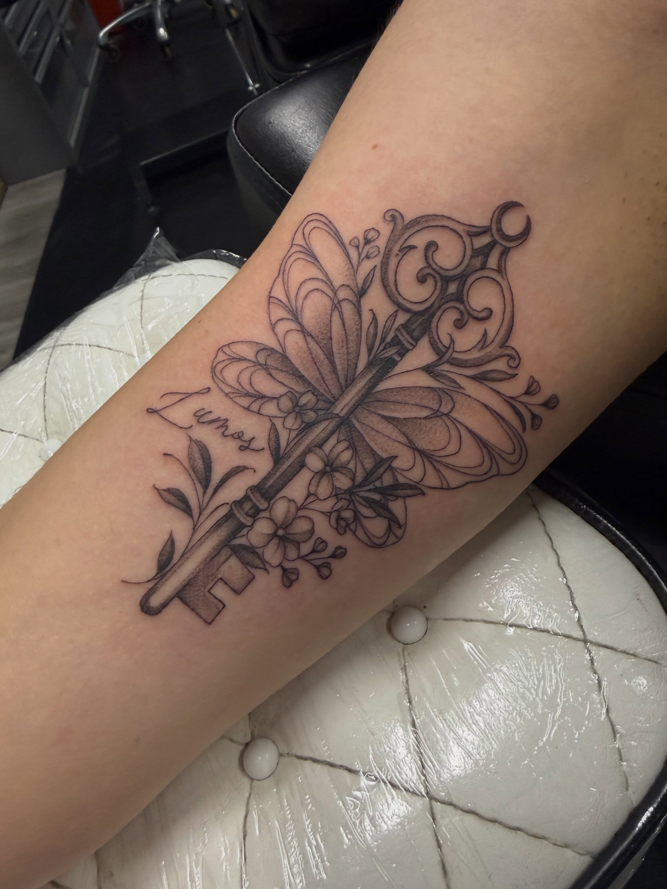 Tattoo by @chelseaspeirs_tattoo — fine_line, lettering_script