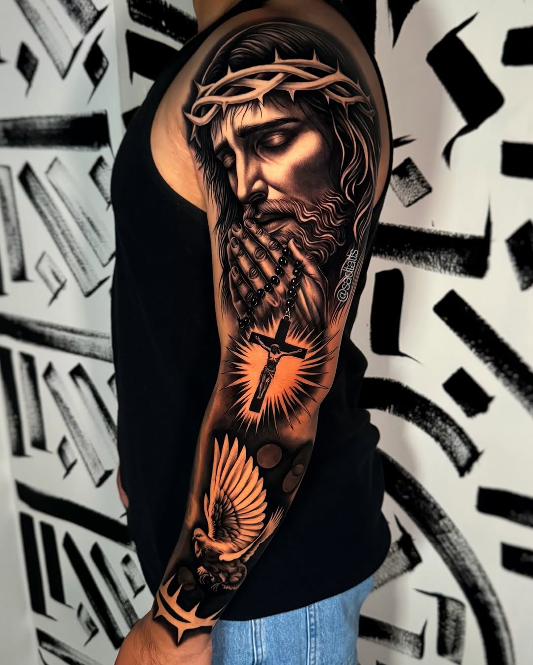 Tattoo by @sadtatts — realism, black_and_grey